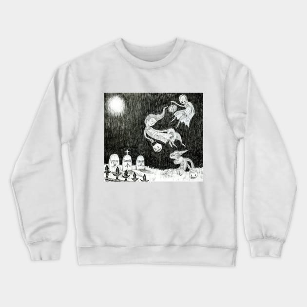 All Hallows' Eve Crewneck Sweatshirt by disjointed joy